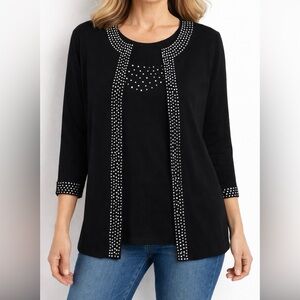 Quacker Factory 1X black with embellishment